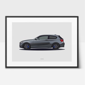 M140i Hot Hatch 3 porte - Poster auto, stampa auto ad alte prestazioni