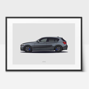 Stampa di una hot hatch M140i a 5 porte, poster di un'auto ad alte prestazioni
