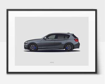M140i 5 door hot hatch print, performance car poster
