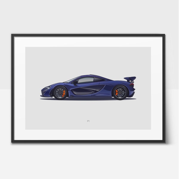 P1 Supercar Print, Hypercar Poster