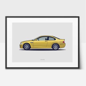E46 M3 Coupe Art Print: automobielillustratie