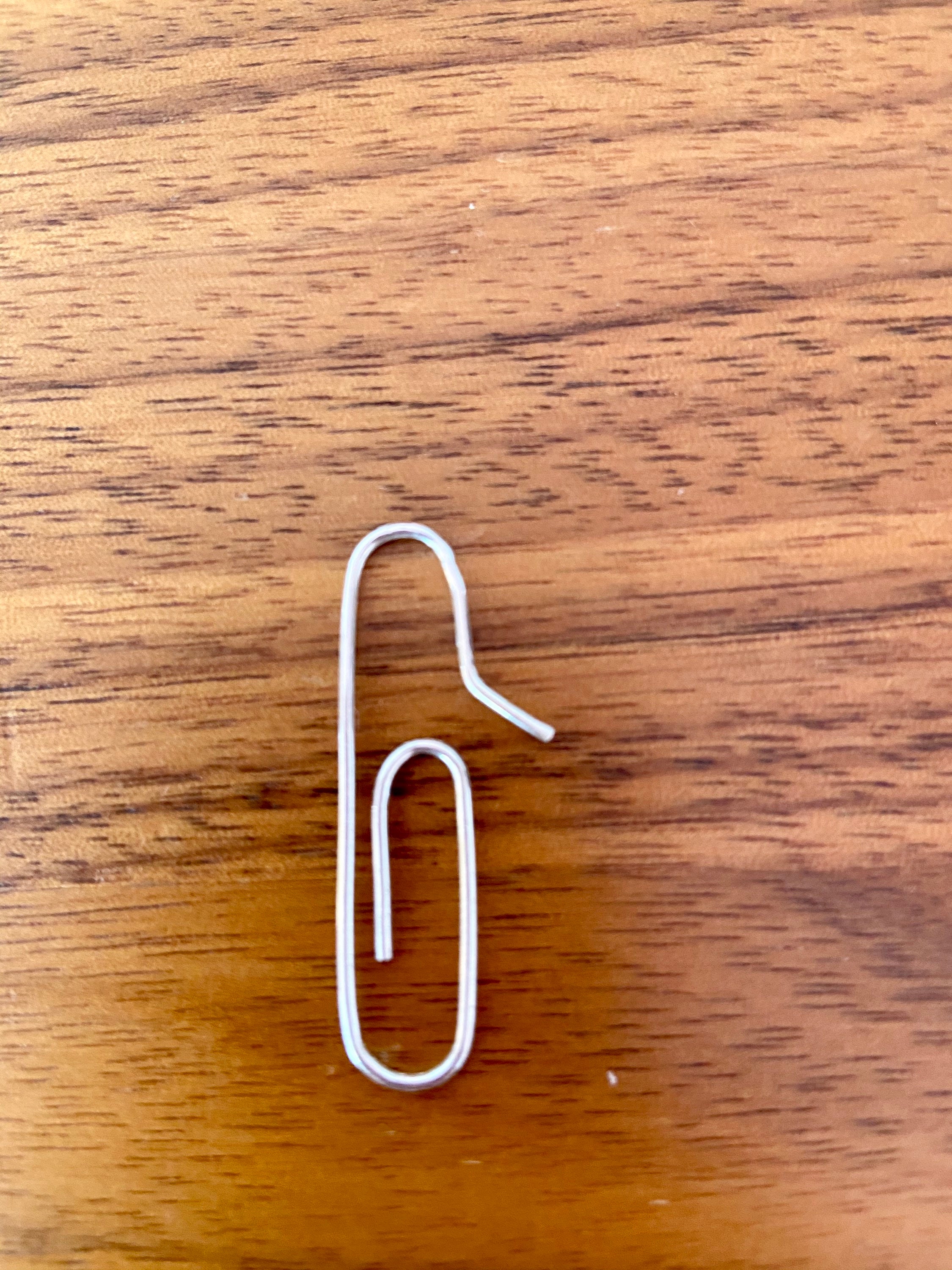 Sterling Silver Handmade Paperclip Earrings Etsy