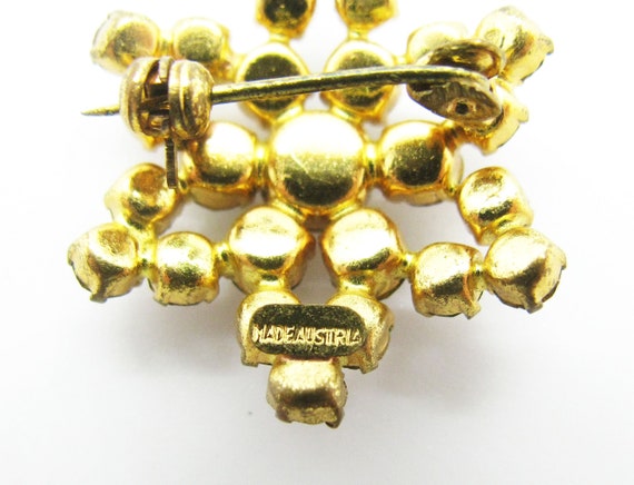 Vivid Sparkling 1940s Vintage Austrian Brooch / P… - image 5