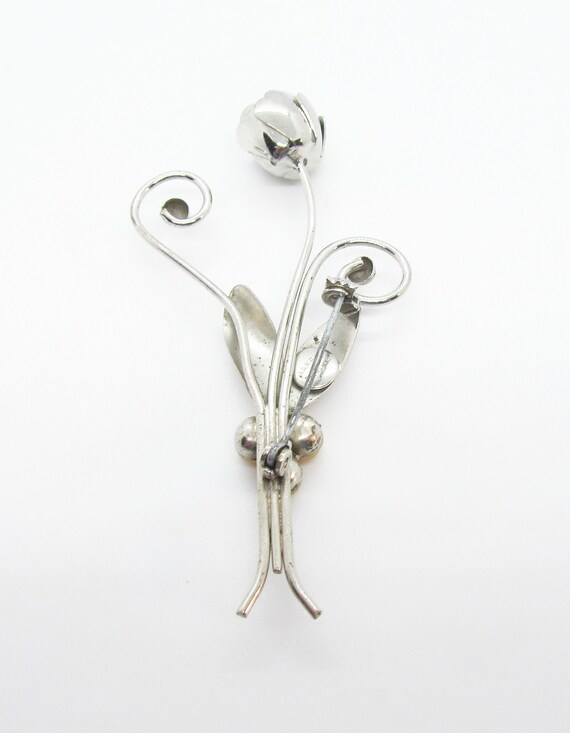 Vintage Mid-Century Manrey Sterling Silver Brooch… - image 4