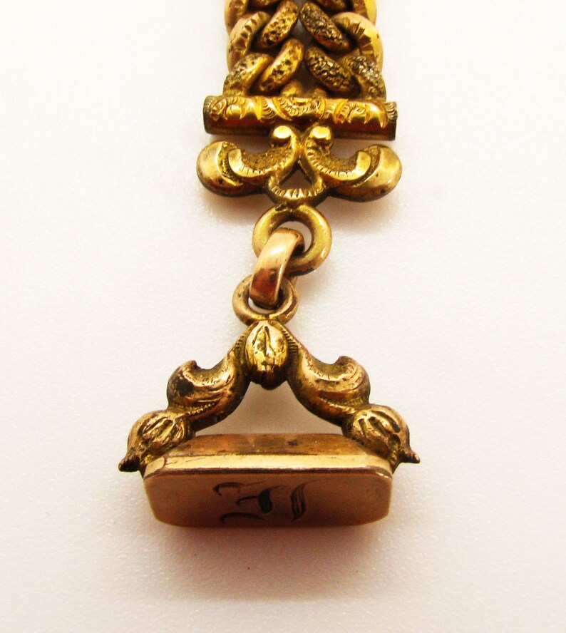 Ornate Antique Gold Filled AAG Watch Fob With Letter - Etsy