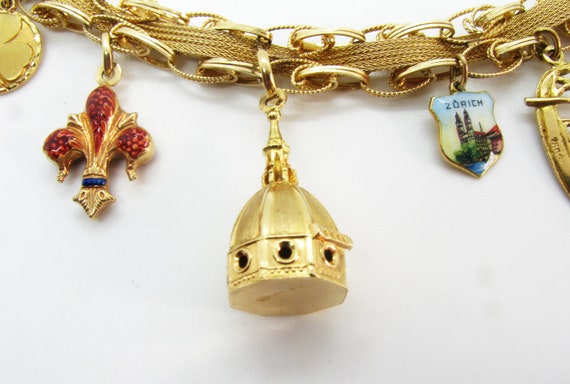 Fabulous Mid-Century European Tourist 14K Gold Ch… - image 3