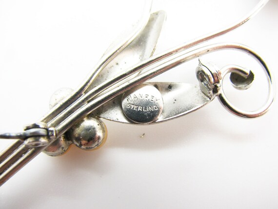 Vintage Mid-Century Manrey Sterling Silver Brooch… - image 5