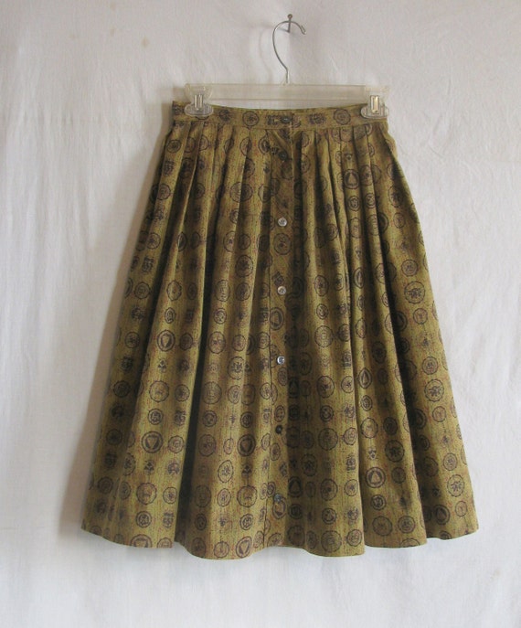 Vintage 1940s-50s Donnkenny Two-Piece Olive Green… - image 4