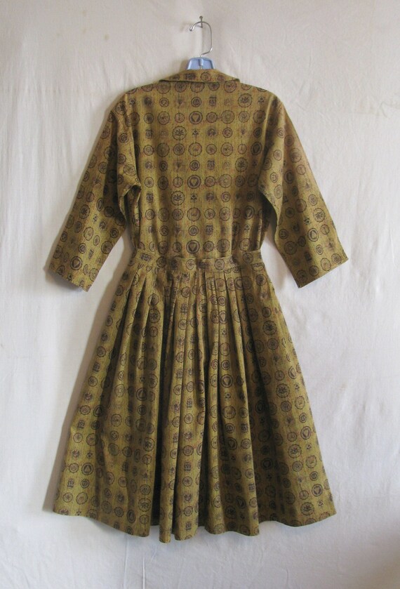 Vintage 1940s-50s Donnkenny Two-Piece Olive Green… - image 2