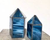 Lapiz Lazuli Standing Crystal Point - Stained Glass Gemstone Suncatcher Light Lamp