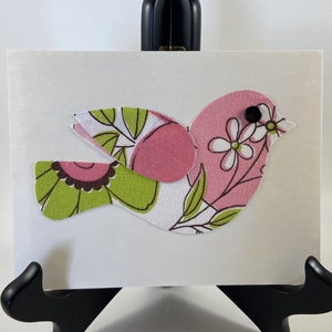 Carte oiseau fait main