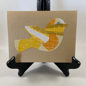 Carte oiseau fait main