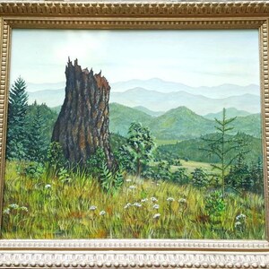 Original Oil on Board "Sky View" Signed  F. Jacoby