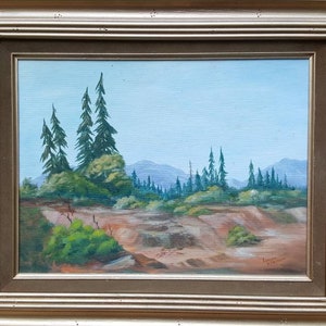 Signed Original Oil on Canvas Board California Landscape Lousie McKenzie image 1