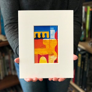 Original Wall Art Collage Monoprint Abstract Modern