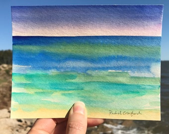 Watercolor Seascape Original Painting