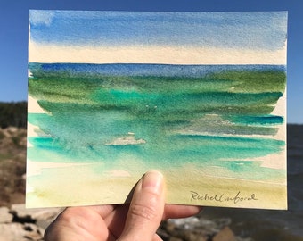 Watercolor Seascape Original Painting