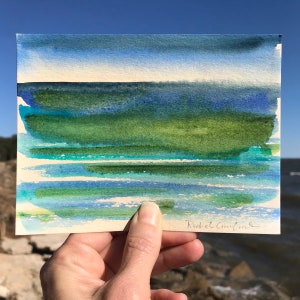 Original Watercolor Art Seascape Painting