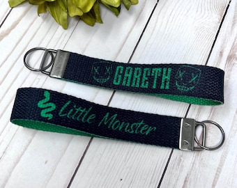 Officially Licensed Double Sided Kiss The Villian Wristlet Keychain, The Heathens, Author Rina Kent, Dark Romance, Bookish Gifts