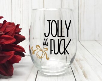 Copa de vino navideña, copa de vino muy alegre, copa de vino navideña, regalo de amigo secreto, muy festivo