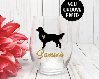 Personalized Pet Gift, Dog Mom Wine Glass, Dog Lover Gift, Gift Idea For Her, New Puppy Gift, Pure Breed Dog Gift, Dog Show Mom,