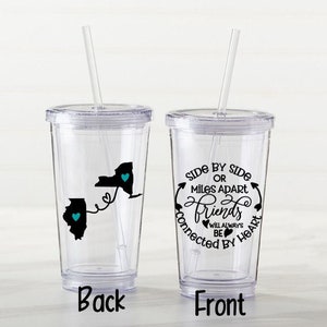 Best Friend Tumbler, Long Distance Friendship Gift, Best Friend Gift, Gift Idea For Friend, Custom Friend Gift, Moving Away Gift