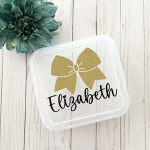 Personalized Cheer Bow Case, Cheerleader Bow Case, Cheer Bow Box, Cheer Comp Bow Case, Summit Gifts, Gift For Cheerleader, Cheer Team Gift