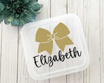 Personalized Cheer Bow Case, Cheerleader Bow Case, Cheer Bow Box, Cheer Comp Bow Case, Summit Gifts, Gift For Cheerleader, Cheer Team Gift