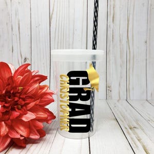 Personalized Graduation Cup, Graduation Party Cups, Graduation Party Supplies, Graduation Party Decorations image 2