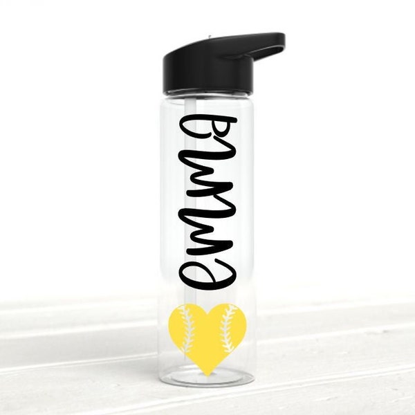Softball Water Bottle Etsy