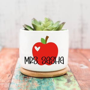 Teacher Planter Gifts, Succulent Pots, Gift For Teacher, Gift Idea For Teacher, Succulent Gift, Teacher Appreciation Gift