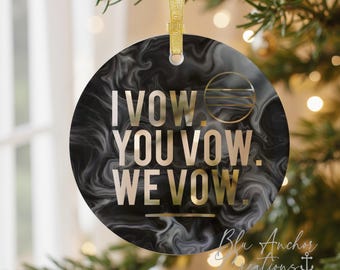 Officially Licensed  Vow Christmas Ornament, Lords Series By Shantel Tessier, Dark Romance Gift, Book Gift Idea