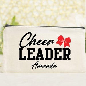 Cheerleader Gifts, First Period Emergency Bag, Personalized Cheer Bag, Teen Period Kit, Makeup Bag, Party Favors, Privacy Pouch, Cheer Gifts