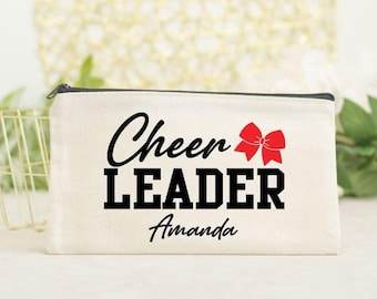Cheerleader Gifts, First Period Emergency Bag, Personalized Cheer Bag, Teen Period Kit, Makeup Bag, Party Favors, Privacy Pouch, Cheer Gifts