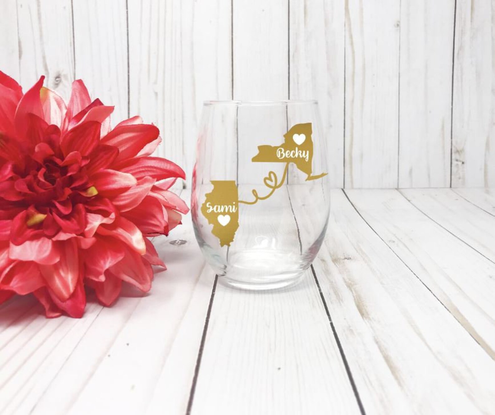 Best Friend Wine Glass Best Friend Gift Long Distance Best Etsy