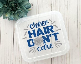 Cheer Hair Dont Care, Cheerleader Bow Case, Cheer Bow Box, Cheer Comp Bow Case, Summit Gifts, Gift For Cheerleader, Cheer Team Gift