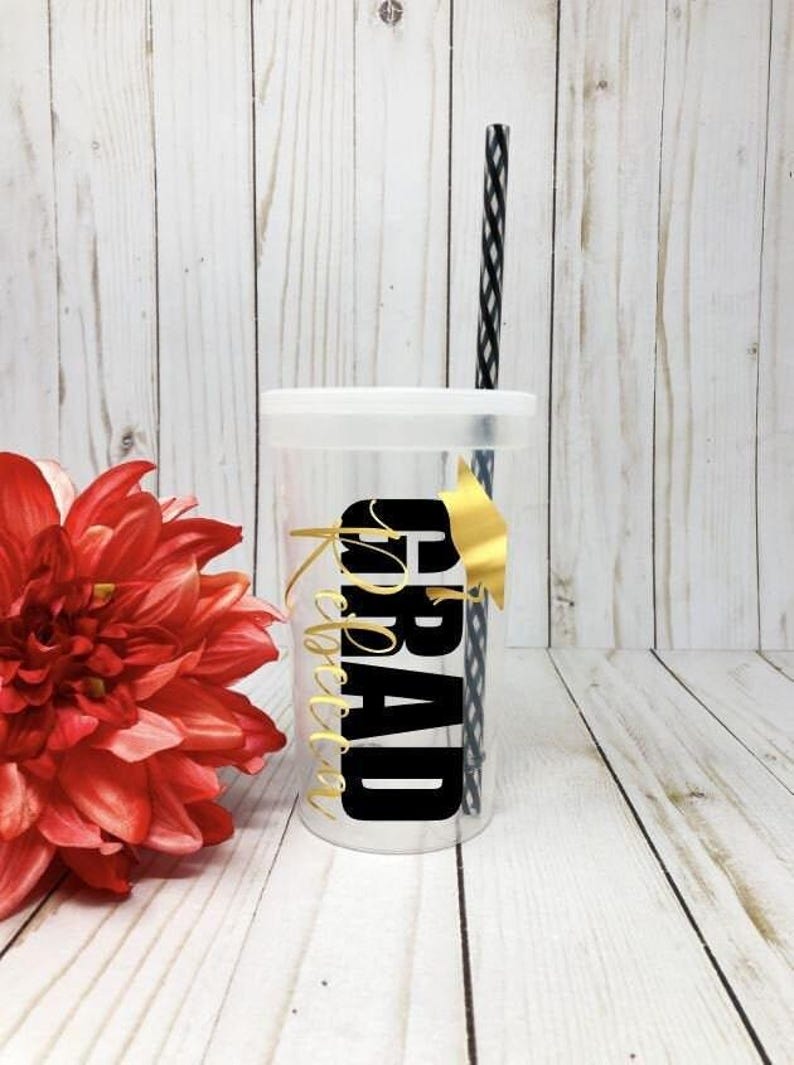 Personalized Graduation Cup, Graduation Party Cups, Graduation Party Supplies, Graduation Party Decorations image 1