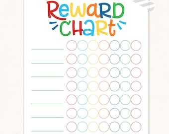 Reward Chart / DIGITAL / Kids Reward Chart / Progress Chart / Reward Printable / Behaviour Chart / Toddler Reward Chart / Kids Reward Print