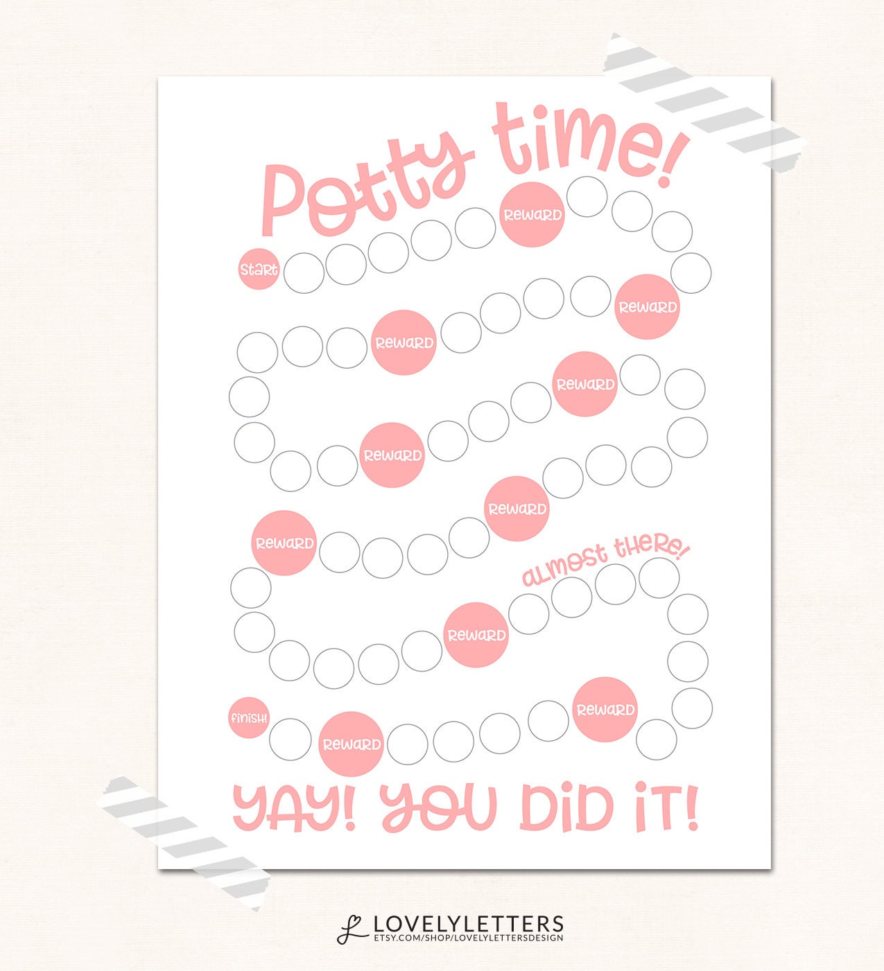 potty chart printable potty training print digital girls potty chart