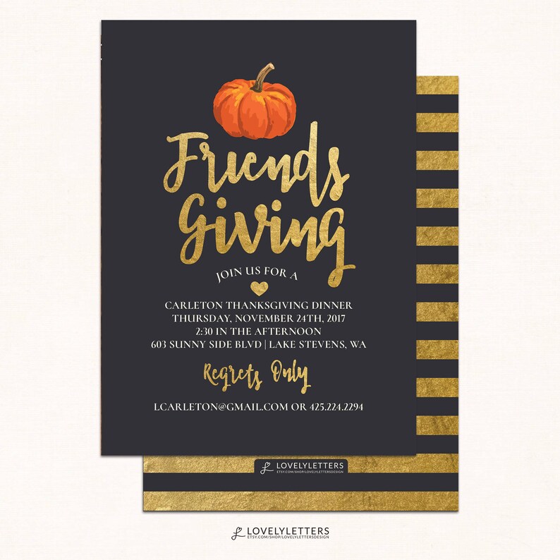 Friendsgiving Invitation / Thanksgiving Invitation / DIGITAL / Etsy