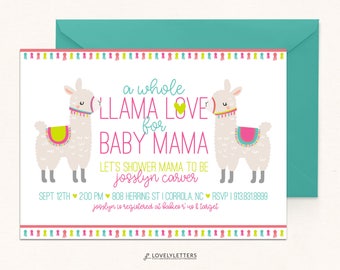 Llama Shower Invitation / Llama Invitation / DIGITAL / Llama Party / Llama Baby Shower / Alpaca Shower / Baby Llama Baby Mama / Llama Invite