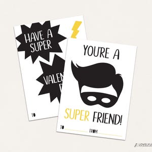 Superhero Valentine Cards / DIGITAL / Hero Valentines / Superhero Valentines / Boy Valentine Cards / Super Hero Vday / Classroom Valentine