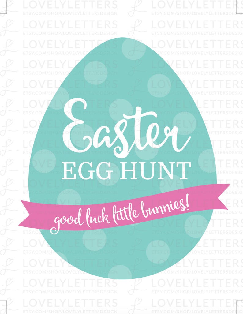 Easter Egg Hunt Printables / Egg Hunt Signs / Digital You | Etsy
