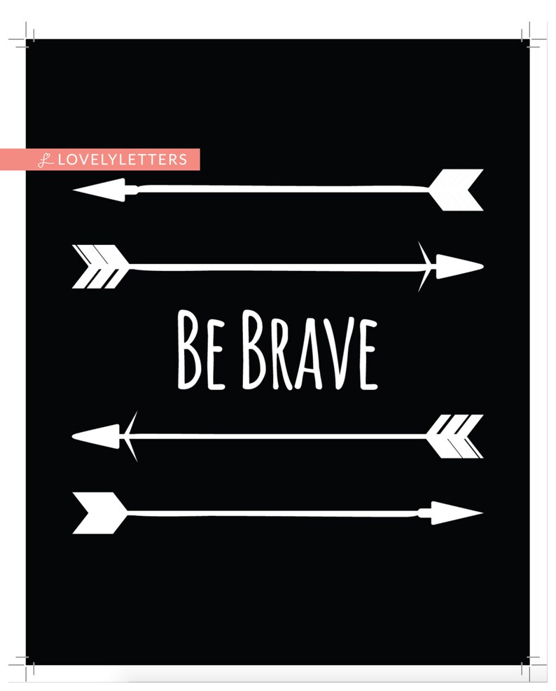 Rustic Nursery Printables / DIGITAL / Be Brave Have Courage | Etsy