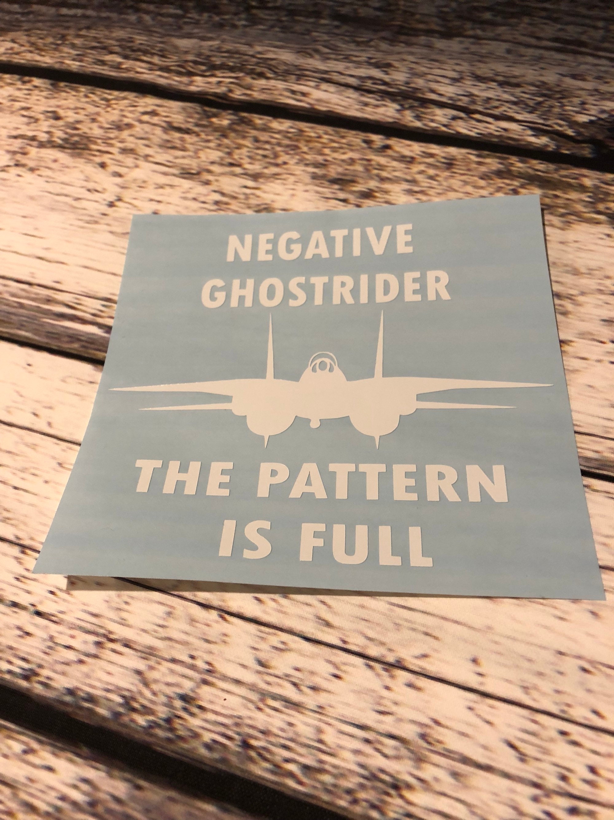 Negative Ghostrider The pattern is full Top Gun decal Etsy
