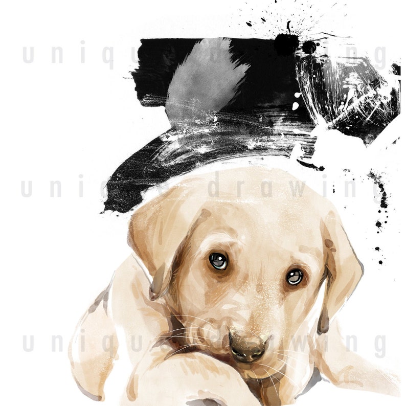 DOG Portrait from Photo Pet Dog Portrait Custom Painting Personalized Custom Pet Drawing Memorial Gift Retriever Dog Portrait a Gift 007dog