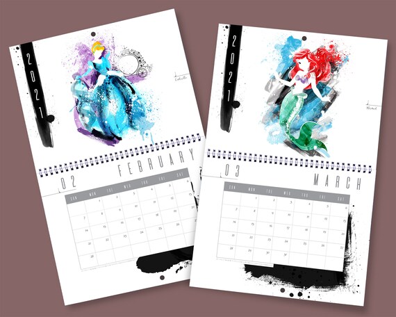 2021 Disney Princess Calendar 2021 Calendar 2021 Wall Etsy thor kalender 2021