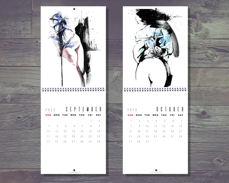 Kalender 2023 2023 Wandkalender Akt Kalender Monatskalender - Etsy 