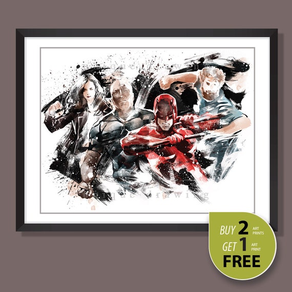 Deadpool Vs Daredevil Giant Wall Art Poster Print