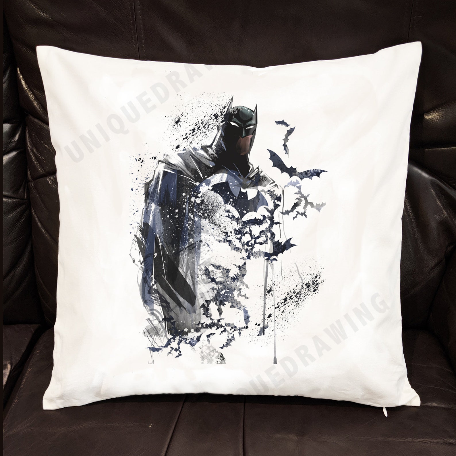 Batman Throw Pillow Cover Superhéroe Batman Cushion Cover Etsy
